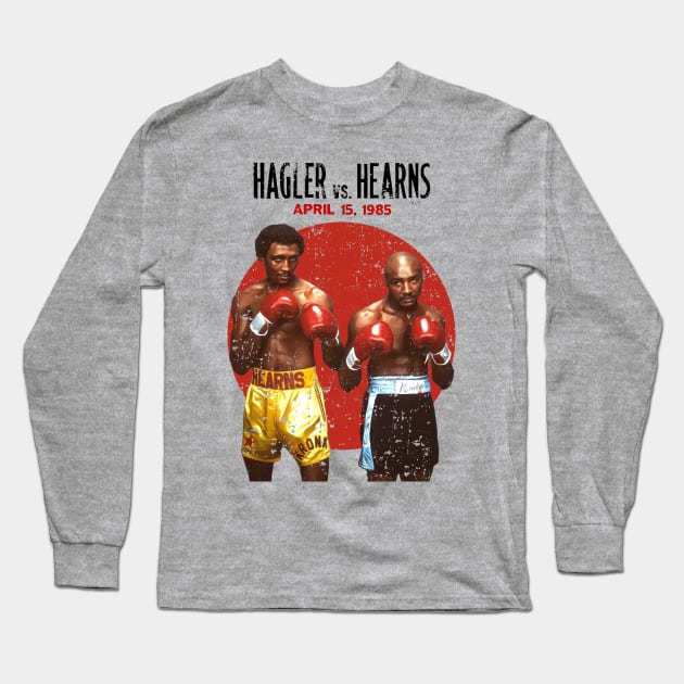 HOT!! Hagler vs Hearns Boxing 1985 Long Sleeve T-Shirt by Don'tawayArt